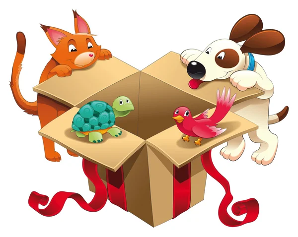 Δώρο και τα κατοικίδια ζώα. — Διανυσματικό Αρχείο