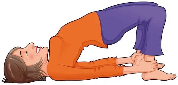 Yoga-Stellung. — Stockvektor