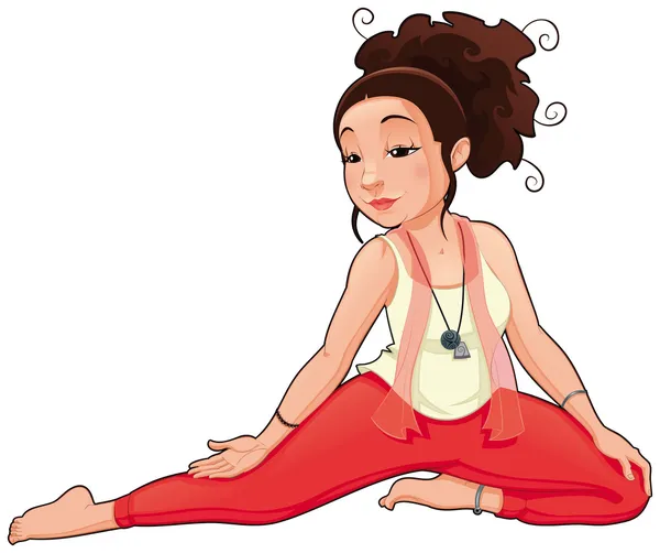 Position de yoga . — Image vectorielle