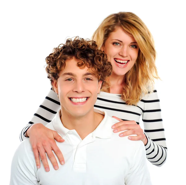 Smiling caucasian couple. Love concept — Stock Photo, Image