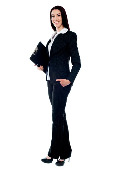 Full length of young businesswoman — Stock Photo, Image