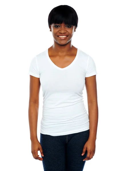 Happy young african woman standing — Stock Photo, Image