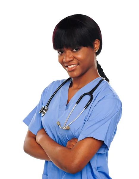 Kvinnliga kirurgen med stetoskop — Stockfoto