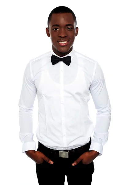 Stylish portrait of handsome young african — Stock Photo, Image
