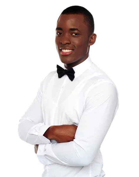 African gentleman posing with crossed arms — Stock Photo, Image
