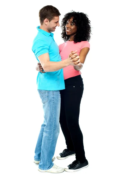 Attractive dancing couple in love — Stock Photo, Image