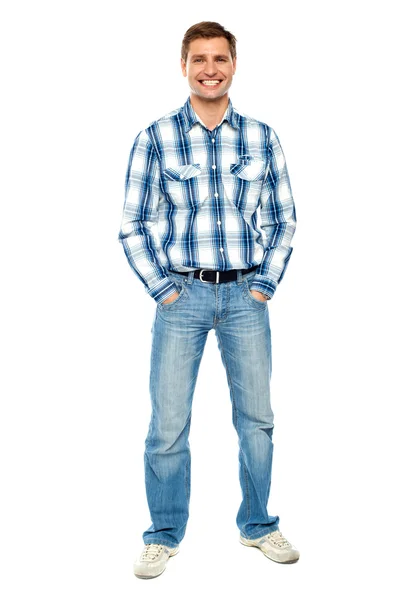 Full length portrait of fashionable young man — Stock Photo, Image