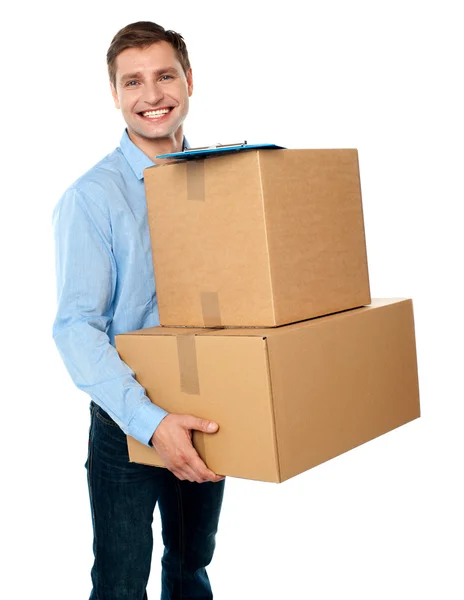 Kindly accept the delivery of boxes — Stock Photo, Image