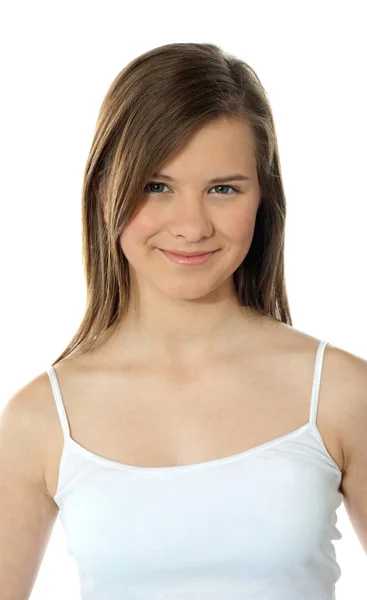 Closeup of smiling pretty girl — Stock Photo, Image