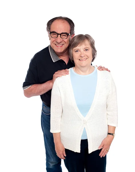Porträtt av leende äldre par i kärlek — Stockfoto