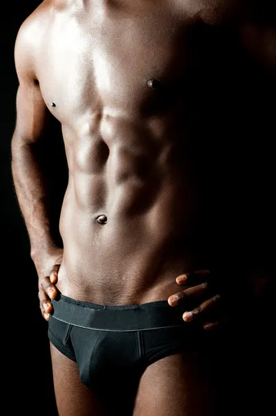 Shirtless cueca modelo masculino posando em grande estilo — Fotografia de Stock