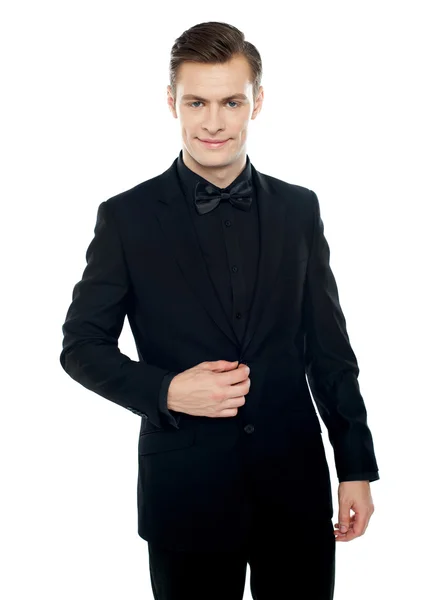Smiling young man in party wear attire — Stock Photo, Image