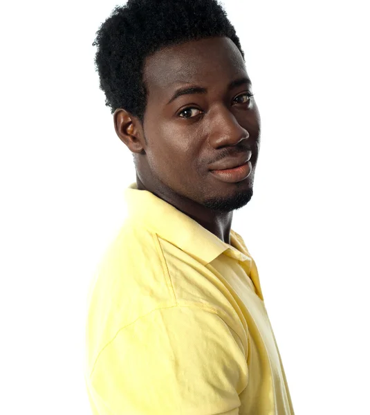 Young african guy posing in casuals — Stock Photo, Image