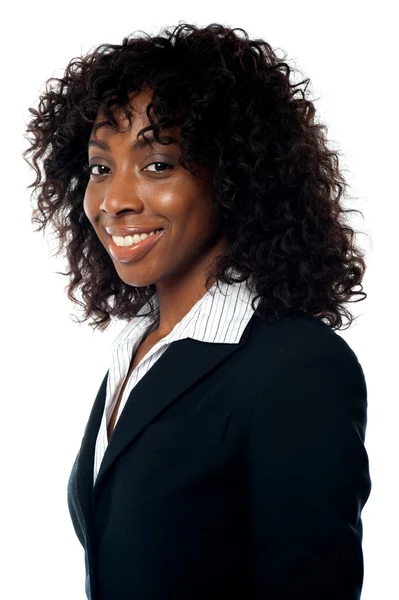 Retrato de close-up de empresária africana — Fotografia de Stock