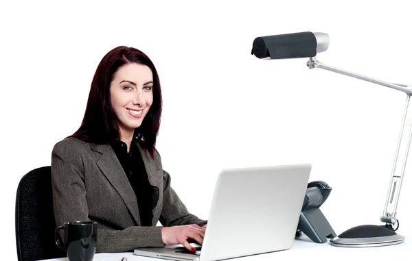 Professional corporate lady at work. Indoor shot — Stock Photo, Image