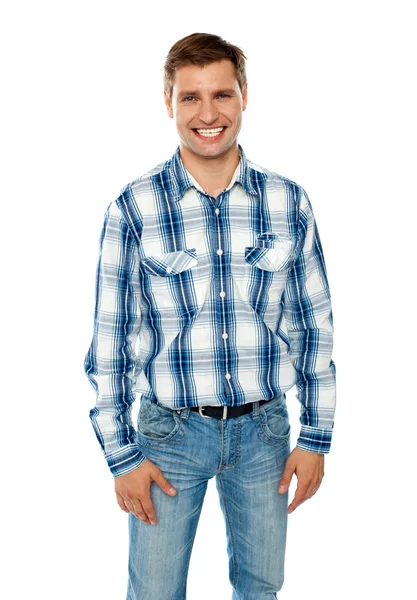 Handsome casual young guy posing — Stock Photo, Image