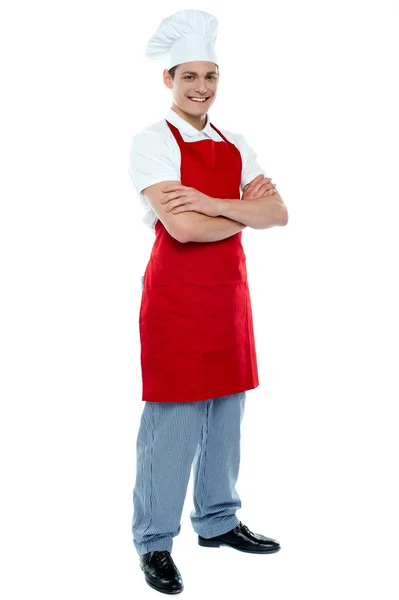 Full length shot of handsome smiling chef — Stock Photo, Image