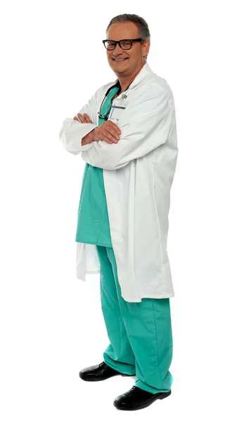 Portret widok strony przypadkowy mężczyzna lekarz — Zdjęcie stockowe