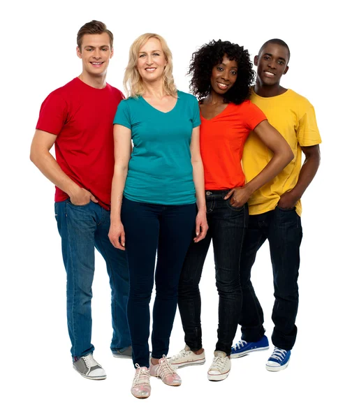 Team of casual posing indoors — Stock Photo, Image