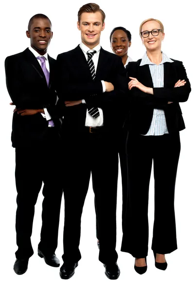 Grupo de negocios, brazos cruzados — Foto de Stock