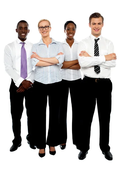 Young attractive business . Arms folded — Stock Photo, Image