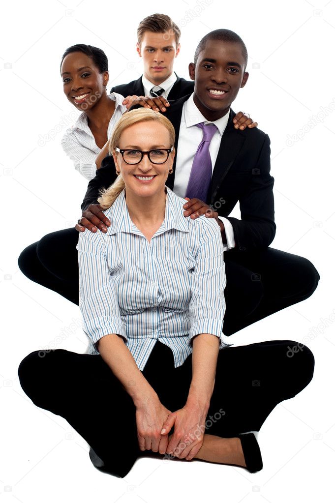 Business team having great time at work