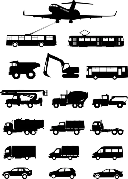 Types of transport — Stock Vector