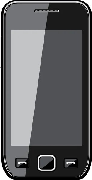 Mobiltelefon isolerad på vitt — Stock vektor