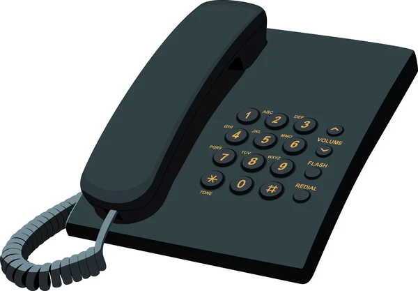 Büro-Telefon isoliert auf weiß — Stockvektor
