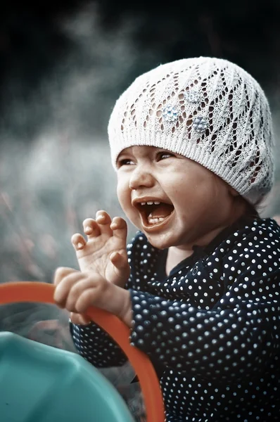 stock image Photo of one years baby crying