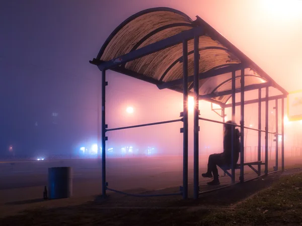 霧の夜のキエフ — ストック写真
