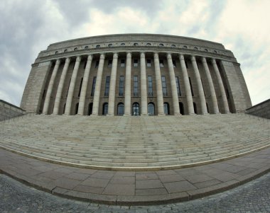 Exterior of the Parliament house of Finland clipart