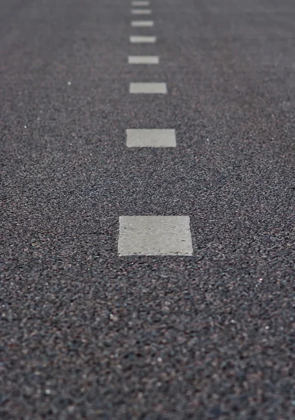 stock image Asphalt road with a marking strips