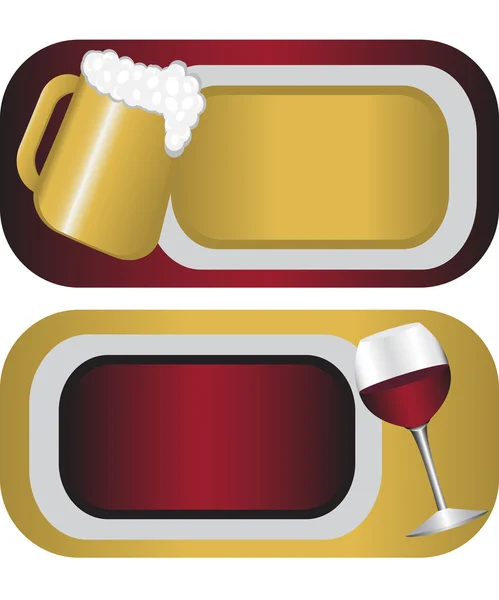 Etiquetas para alcohol — Archivo Imágenes Vectoriales