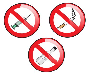 Prohibiting signs clipart