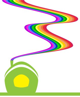 Rainbow house clipart