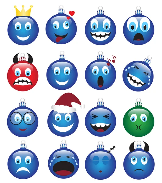 Christmas decorations-emotions — Stock Vector