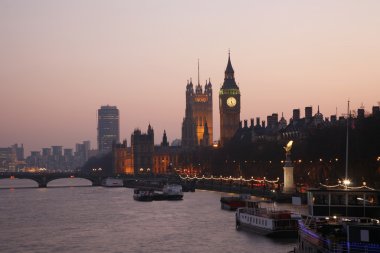 Westminster Palace at Dusk clipart