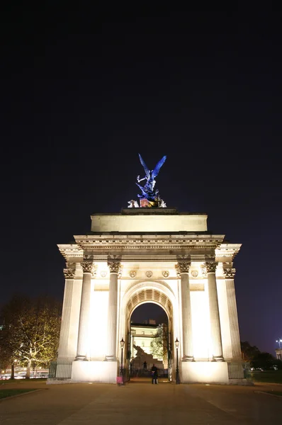 The Wellington Arch at Night — Stock Photo, Image