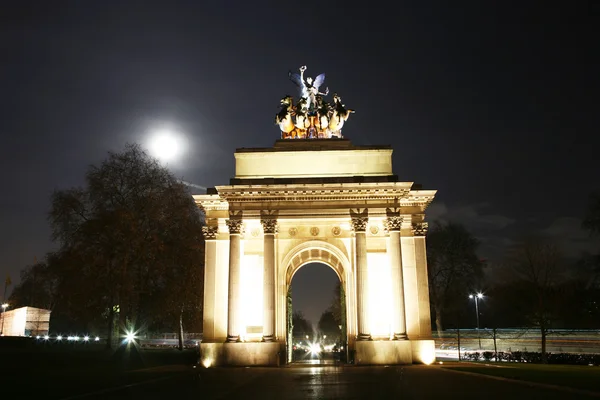 The Wellington Arch at Night — Stock Photo, Image