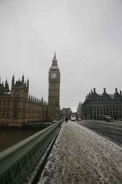 Pokryte śniegiem westminster — Zdjęcie stockowe