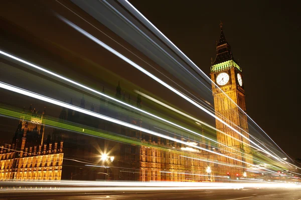 Palazzo di Westminster di notte Foto Stock