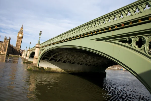 Big Ben e Westminster Bridge Fotografia Stock