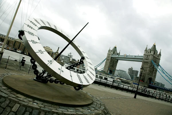 stock image Tower Bridge and Sun Clock