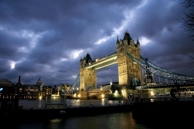 Tower Bridge at Night clipart