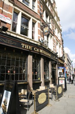 Outside view of a english pub clipart