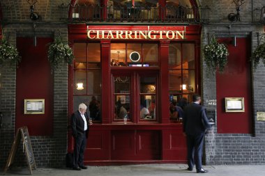 Outside view of a english pub clipart