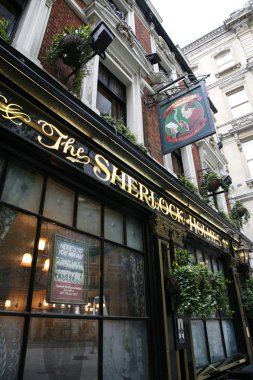 Outside view of a english pub clipart