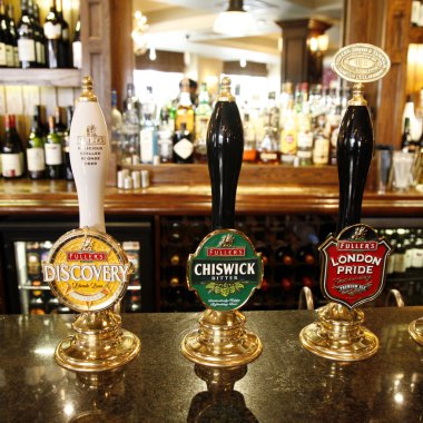 Inside view of a english pub clipart