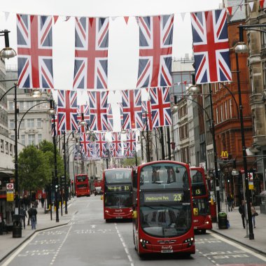 Kraliçe'nin elmas Jübile dekorasyon, oxford street